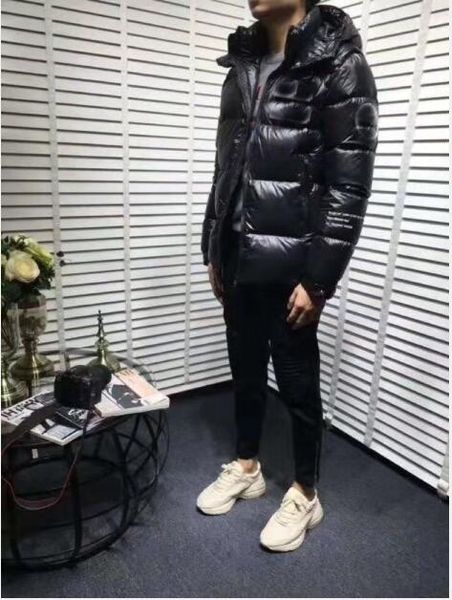 

b18 зимняя куртка утепленная мужчины женщины классический повседневный вниз пальто mens конструктора открытый теплая куртка высокого качеств, Black