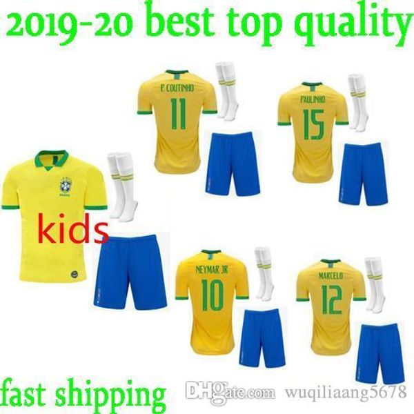 

Kid kit brazil occer jer ey 2019 world cup et brazil kit 10 neymar jr football hirt 9 g je u 11 p coutinho occer jer ey kit ock