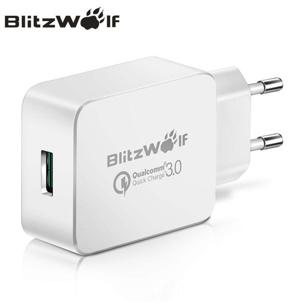 

blitzwolf 18w eu plug quick charge 3.0 travel wall charger phone universal adapter for micro usb type c for iphone xiaomi huawei
