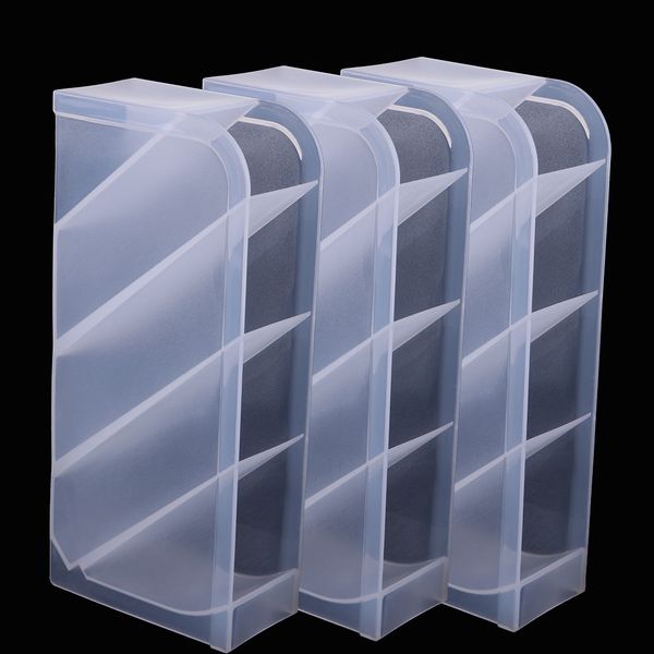 

3pcs transparent pen pencil holder deskorganizer storage box finishing