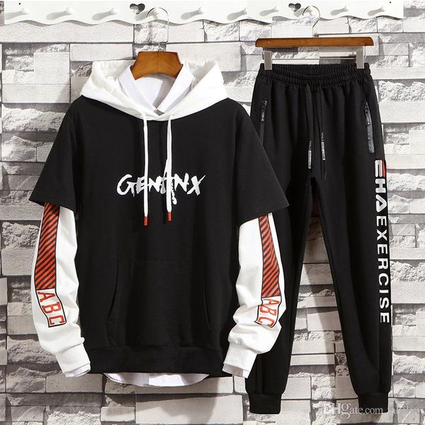 

2019 wholesale mens hoodies and sweatshirts sweat suit brand clothing men's tracksuits jackets sportswear sets jogging suits hoodies, Gray