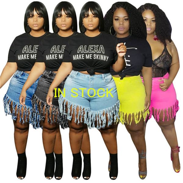 

4xl summer women short tassel jeans washed denim shorts high waist jeans female vintage shorts jeans female skinny pants plus size d6907, White;black