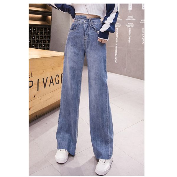 

jeans woman fashion streetwear woman's jeans personality belt high waist vintage boyfriend for women 6642, Blue