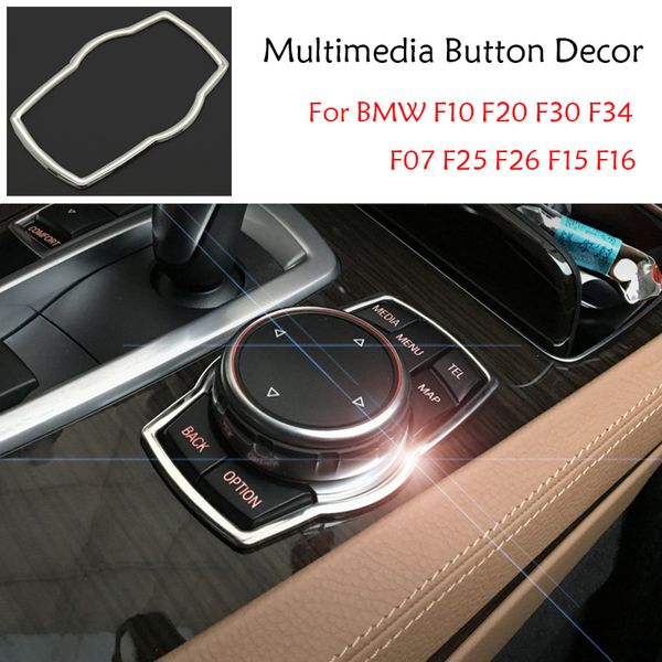 

3 color car interior multimedia button decor car styling stickers for f10 f20 f30 f34 f07 f25 f26 f15 f16 accessories