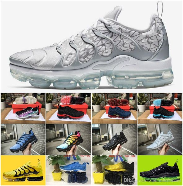 

New 2019 plu tn rainbow hoe men bumblebee be true grape triple black de igner hoe tn chau ure herbet team red black white neaker