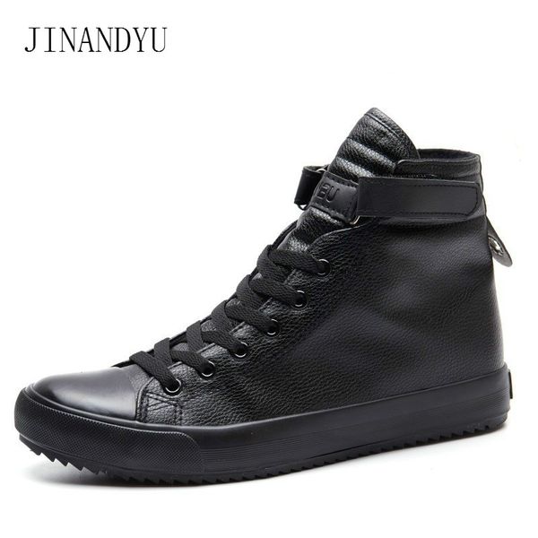 

men elevator shoes height increasing 3/5/8cm black white high sneakers men ankle boots flats leather shoes trainers