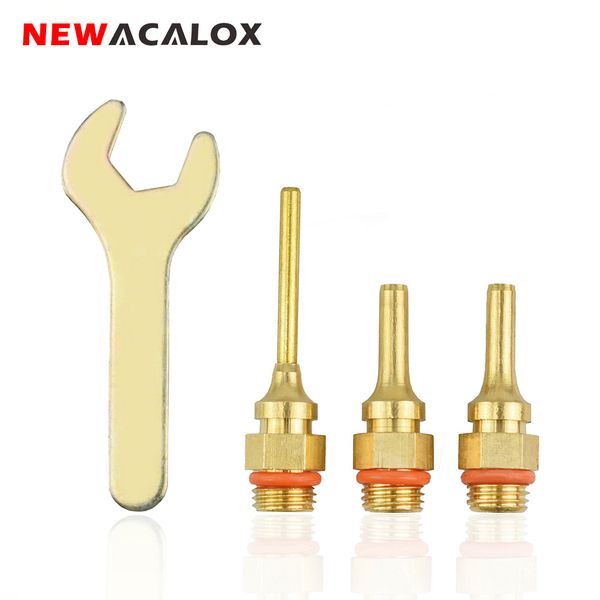 

newacalox large diameter melt glue gun nozzle 1.5x55mm 2.0x38mm 3.0x38mm 3pcs/lot steel material