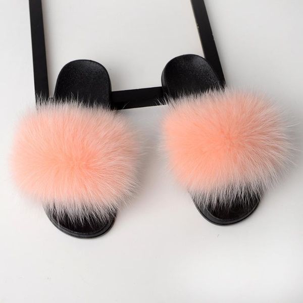 

ladies women slippers faux fur sandals slip on beach autumn daily flip flop indoor outdoor flat heel summer soft fluffy, Black