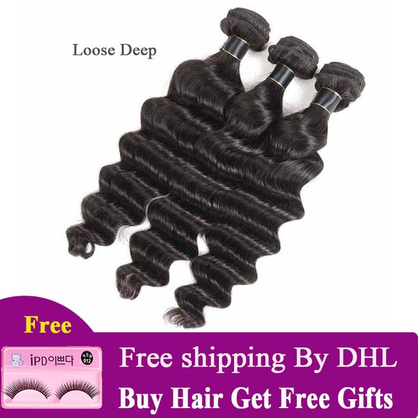 

оценка 8а перуанская сыпучие deep virgin hair 3 связка 100% девственные человеческие пучки волос 100% необработанные natural black выдвижени