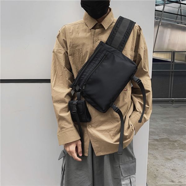

trendy messenger bags for women 2020 streetwear waterproof crossbody bag vintage men with mini pocket casual purse g217