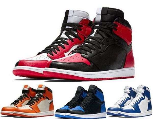 

2019 1high og bred toe chicago banned game royal basketball shoes men 1s 3 shattered backboard shadow multicolor sneakers with box