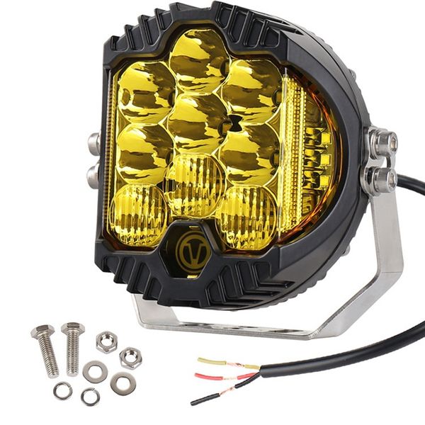 

5-дюймовый 50w dual side shooter сид бобы автомобиля свет работы бар combo beam вождение противотуманные фары площади свет для offroad лодка