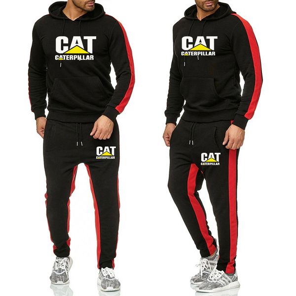 

new brand sportswear men's warm men's sportswear suit fleece thick hoodies + pants casual, Black;blue