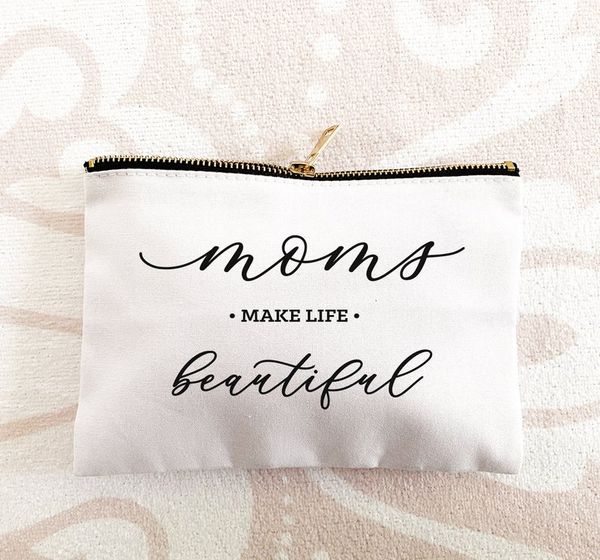 

mom makeup bag - mom cosmetic bag - gift birthday gift for mothers day