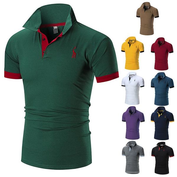 

2018 new fashion brand designer t shirt mens t shirt summer tees polo men polo t shirt casual men polo camisas homens, White;black