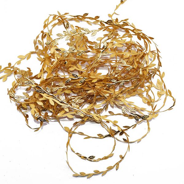 

10m artificial leaf vine gold simulation foliage vines green leaves rattan fake wreath decorative home wall garden party decor