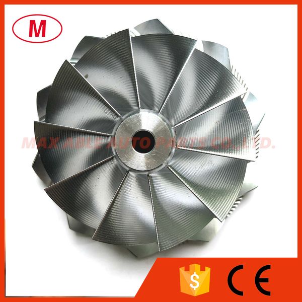 

gtx358gtx3582r gen ll 65.70/82.46mm 10+0 blades turbo billet compressor wheel/aluminum 2618/point milling wheel for turbocharger cartridge