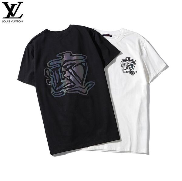 

2020 summer fashion designers men's shirt t-shirt letter embroidery t-shirt men's brand short-sleeved t-shirt women's shirt-0, White