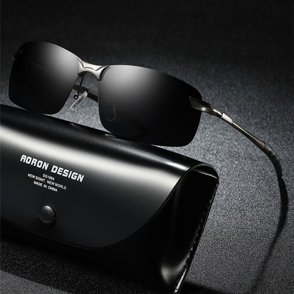 

aoron 2019 mens glasses polarized sunglasses male aviation metail frame quality sun glasses outdoor driving for accessories s4, White;black