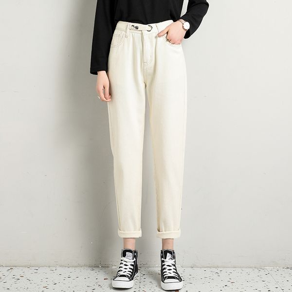 

harem pants vintage high waist jeans woman boyfriends women's jeans full length mom cowboy denim pants fashion women blue