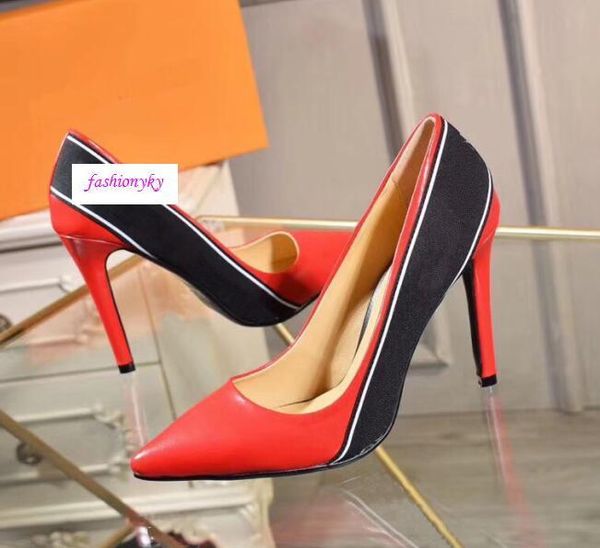 

brand 2020 office caree designer women dress shoes high heels 10cm black womens high heels