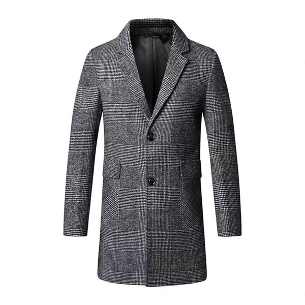 

2020 season plover lattice wool overcoat ephebe long fund woolen windbreaker cashmere buddhist nun loose coat thickness