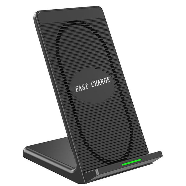 

wholesale qi fast wireless charger with cooling fan upgrade portable 2 coils quick wireless charging stand for iphone xs max