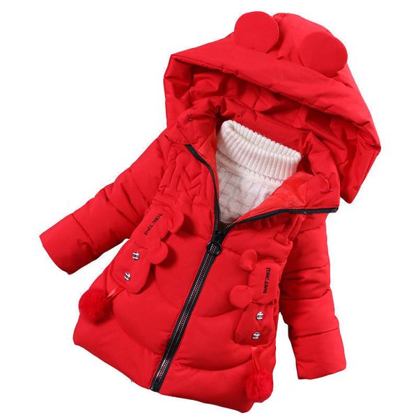 

girls down jackets baby outdoor warm clothing thick coats windproof children's winter jackets kids cartoon winter outerwear, Blue;gray