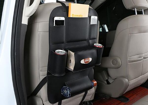 

1 piece new back car seat auto organizer multi-pocket holder pouch leather storage bag universal