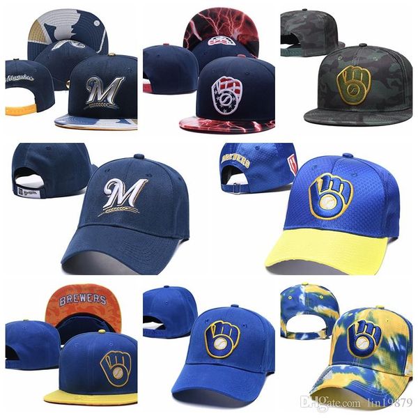 

2019 summner style brewers baseball caps casquettes chapeu sunbonnet sports cap for man woman hip hop snapback hats, Blue;gray