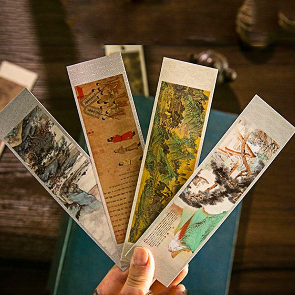 

30pcs/lot cute kawaii paper bookmark vintage style gift kawaii stationery film book holder message card office school supplies