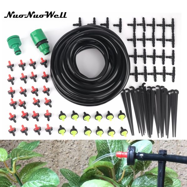 

nuonuowell 10m 20m 30m garden drip irrigation system automatic watering kit drip spray watering drippers irrigation set