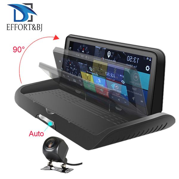 

effort&bj 4g android car dvr 8''wifi bluetooth gps navigator adas dual lens video recorder dash cam rearview auto camera registr