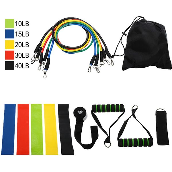 

resistance bands set expander home gyms workout pull rope tubes rubber band training physical yoga exercise fitness tool