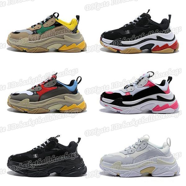

fashion designer paris 17fw triple s sneakers for men women black red white green casual dad shoes