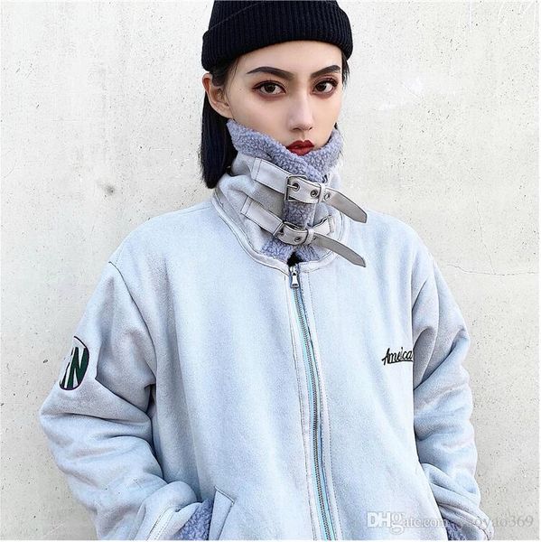 

fashion ladies warm fleece lamb wool coat women motorcycle jacket 2018 winter faux suede fur coats female lapel zipper overcoat, Black;brown