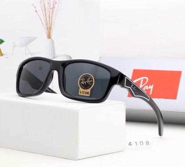 

mens glass lens designer sunglasses fashion sunglasses adumbral goggle car driving glasses uv400 style 4108 5 colors with box, White;black