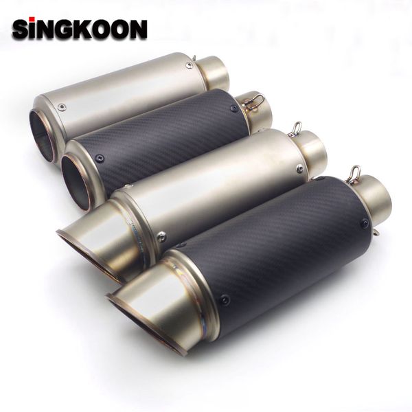 

for yamaha xmax 400 nmax 125 tmax530 er6n exhaust tdm 850 r3 51/61mm inlet universal motorcycle exhaust scape moto muffler pipe