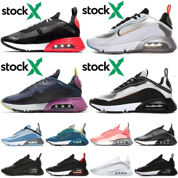 

2020 stock x 2090 men running shoes black grape pure platinum duck camo bred triple black white women mens sports sneakers trainers