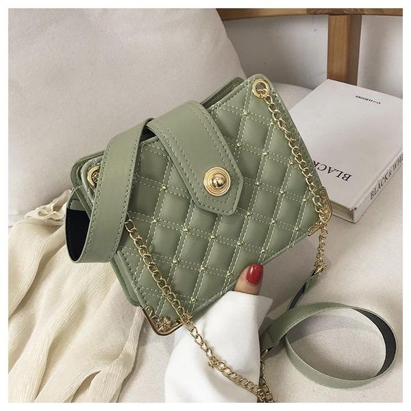 

chic cross-body bag for women bag handbags women famous brands textured rivet ribbed chain fashion shoulder bags for ladies