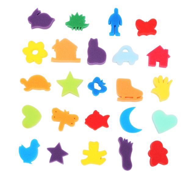 

24pcs diy kids paint sponges graffiti painting stamp drawing children toys tools