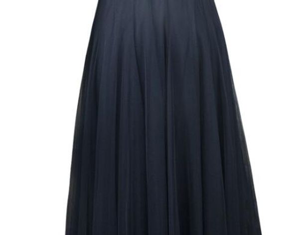 

весной и летом новая мода черный чистый пряжа длинные длинные тонкие высокой талией поясной юбки фея пончо, Black