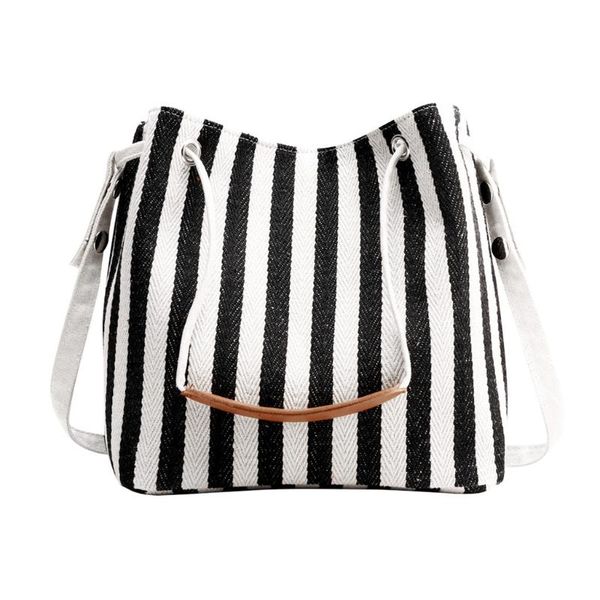 

women's bag crossbody stripe shoulder bag large capacity hasp tote messenger spring and summer popular wild 0107