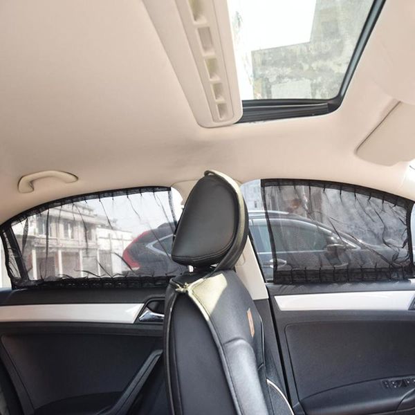 

polyester mesh summer car window curtain cover sunshade universal auto car uv window solar protect mesh black