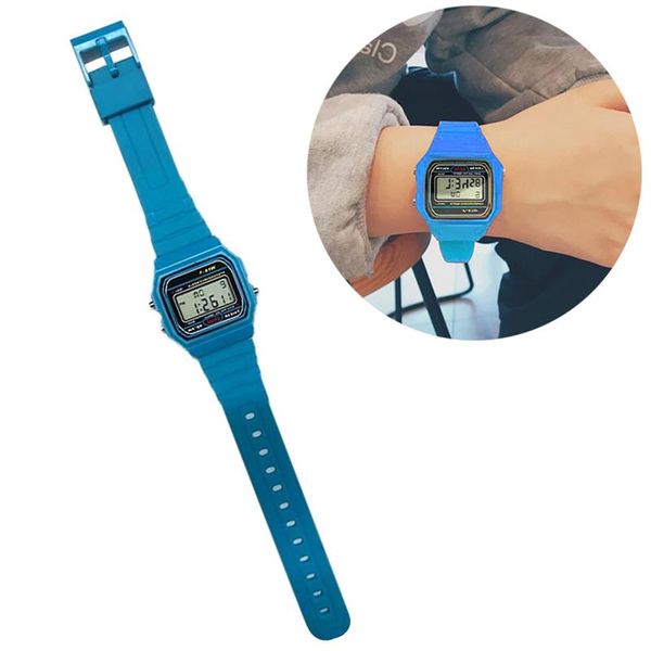 

solid color wrist watch fashion night light adjustable digital quartz watch sports watches fashion sports electronic watches, Slivery;brown
