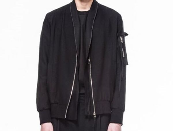 

s-6xl 2019 spring men's new fashion personality customized slim short-sleeve collar fur-trimmed jacket, Tan;black