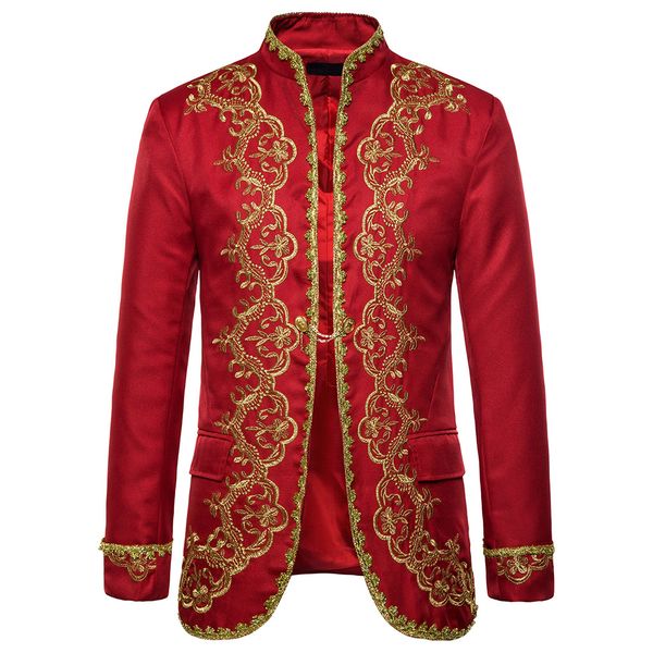 

heflashor s-xxl mens classic three piece embroidery suit wedding suits latest coat pant designs costume homme 2019, White;black