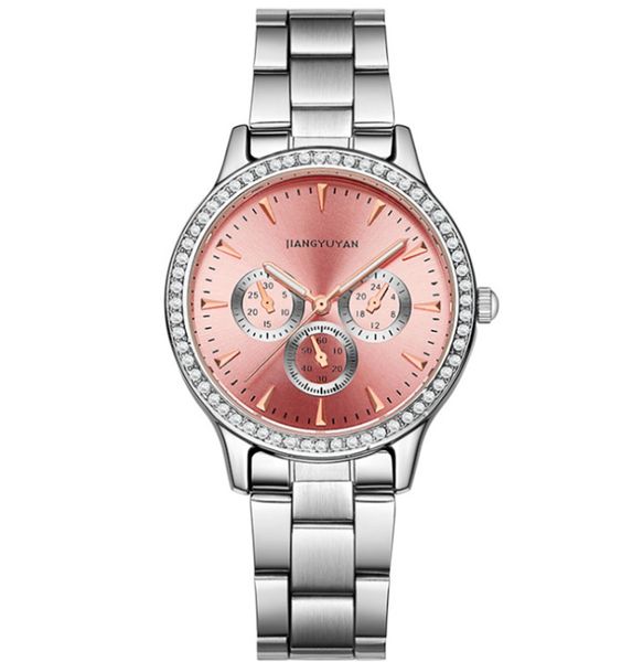 

2019 european and american fashion new ladies decorative watch waterproof quartz watch business casual watch ing, Slivery;brown