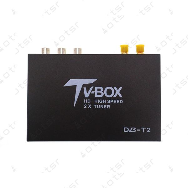 

aotsr in car digital tv dvb-t2 mpeg-4 digital tv dual tuner receiver box tuner hdmi satellite receiver for european car dvd