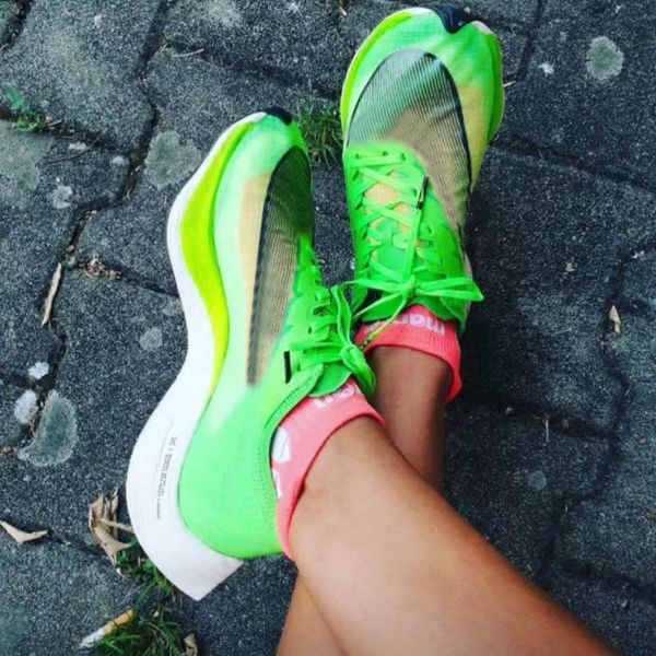 

2019 New VPF Fly Next Po Weave Running Shoes Mens Women Fluorescent Green Designer Soft Lightweight Mesh Fashion Look Trainers Sneakers